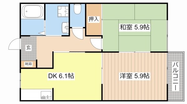 コーポ　ツジタツの物件間取画像